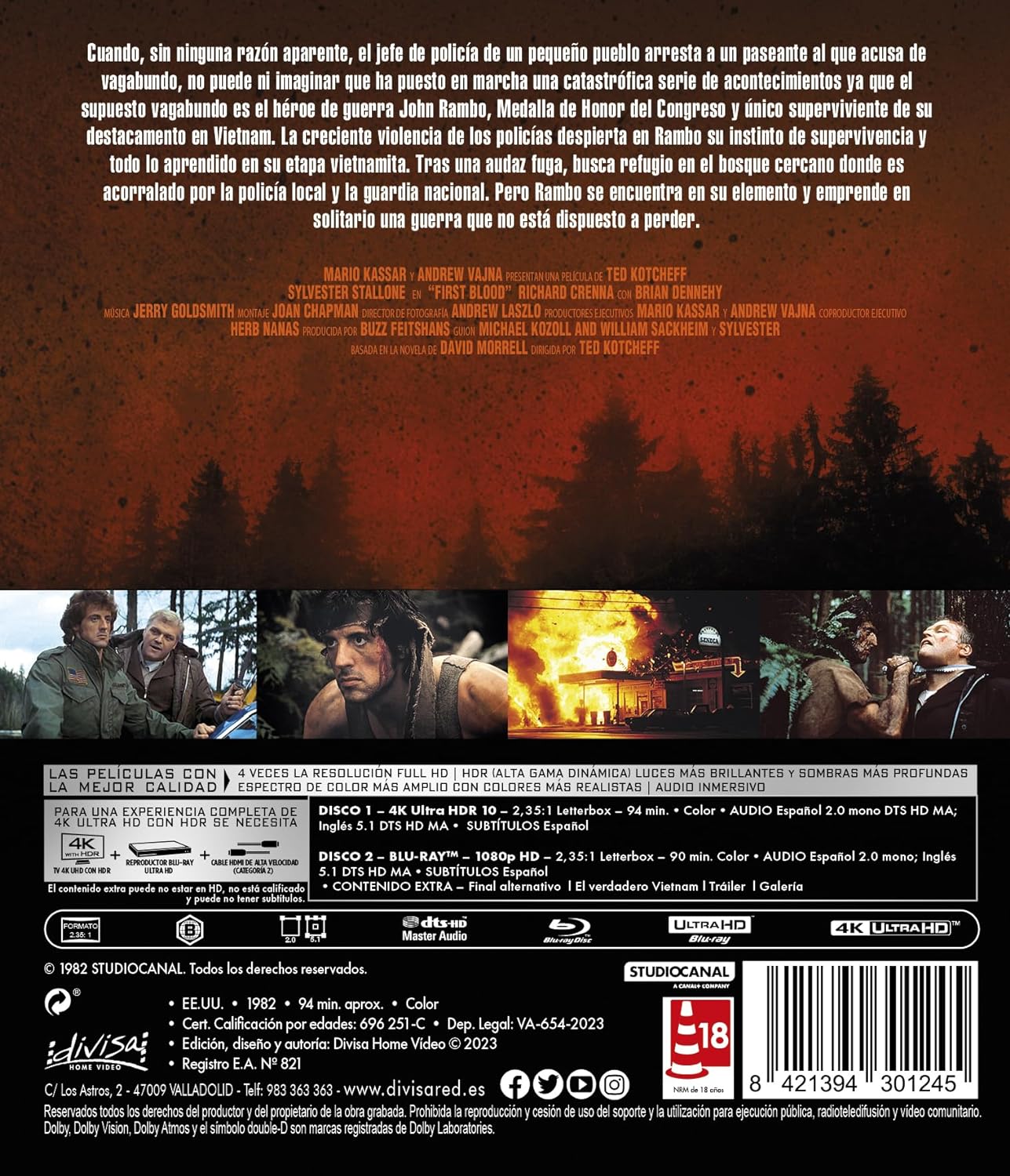 Rambo: Acorralado 4K UHD + Blu-Ray