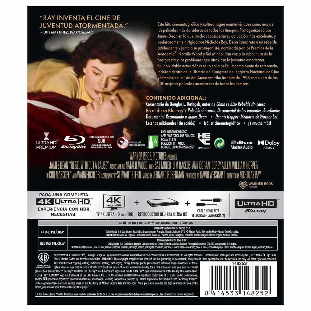 Rebelde sin causa - 4K UHD + Blu-Ray