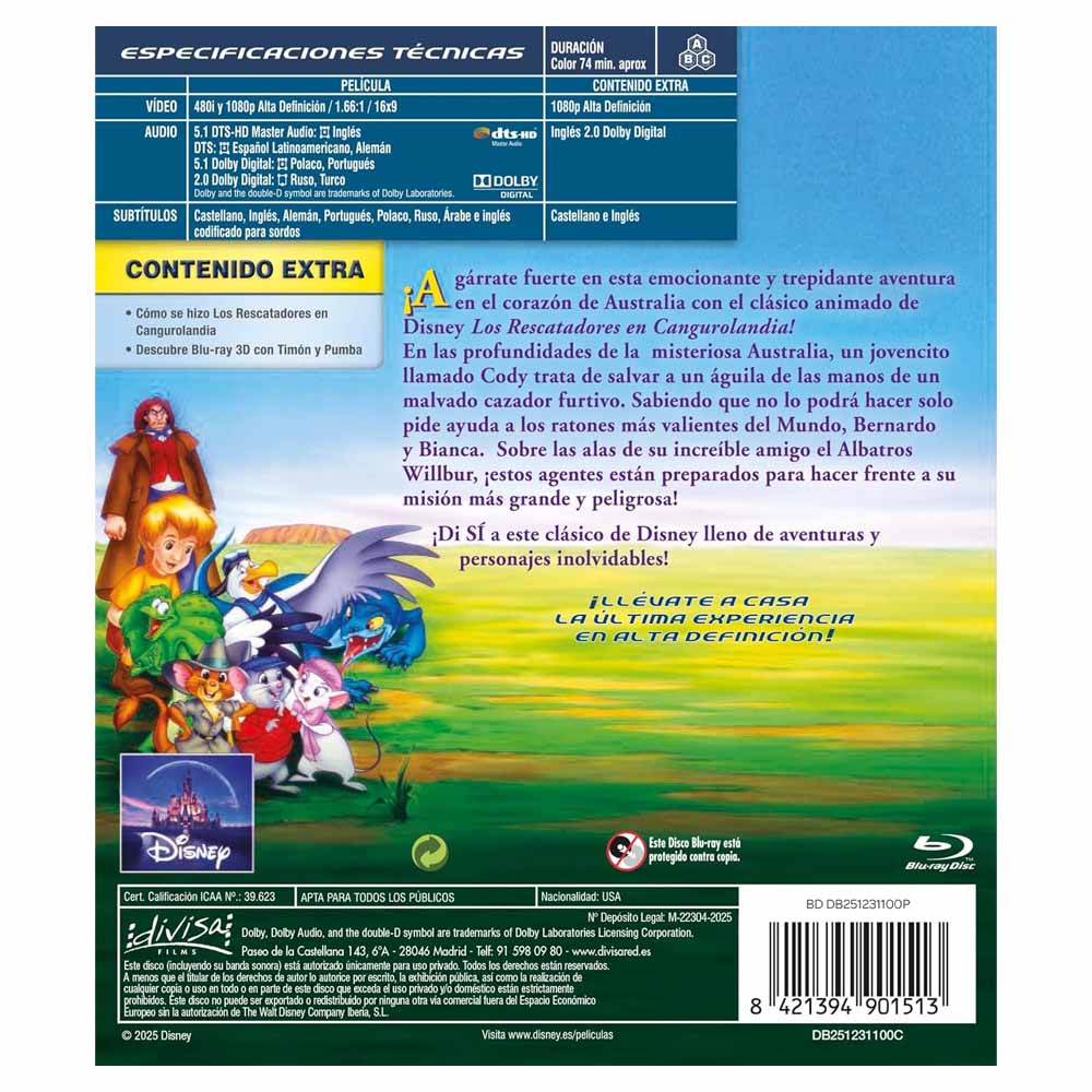 Los Rescatadores en Cangurolandia Blu-Ray