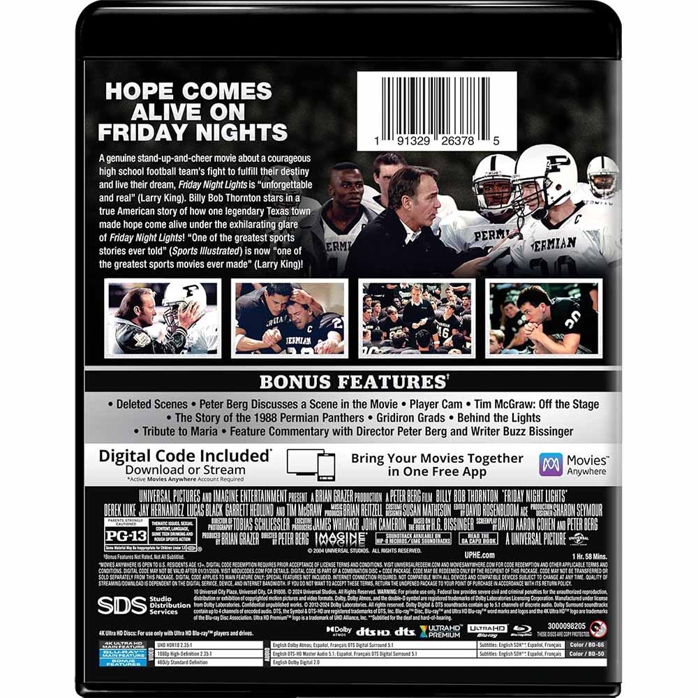 Friday Night Lights 4K UHD + Blu-Ray (US Import)