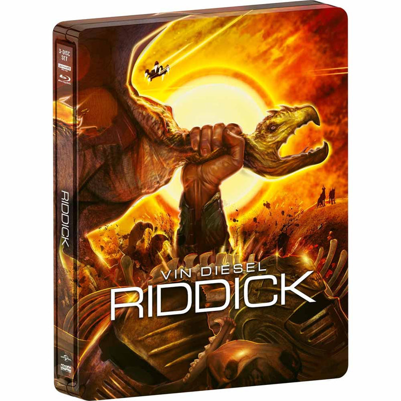 Riddick (Limited Edition Steelbook) 4K UHD + Blu-Ray (US Import)