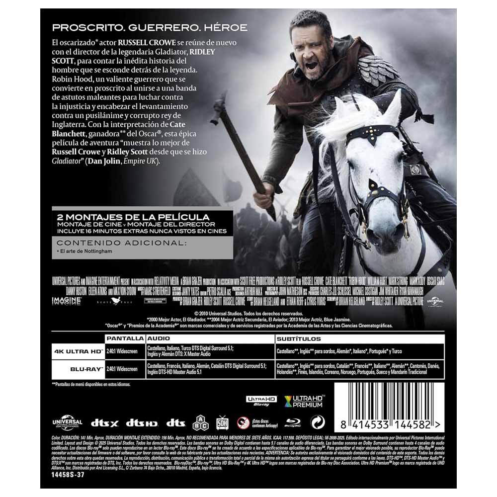 Robin Hood 4K UHD + Blu-Ray