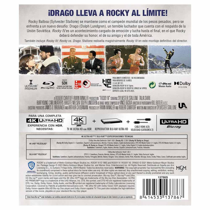 Rocky IV 4K UHD + Blu-Ray