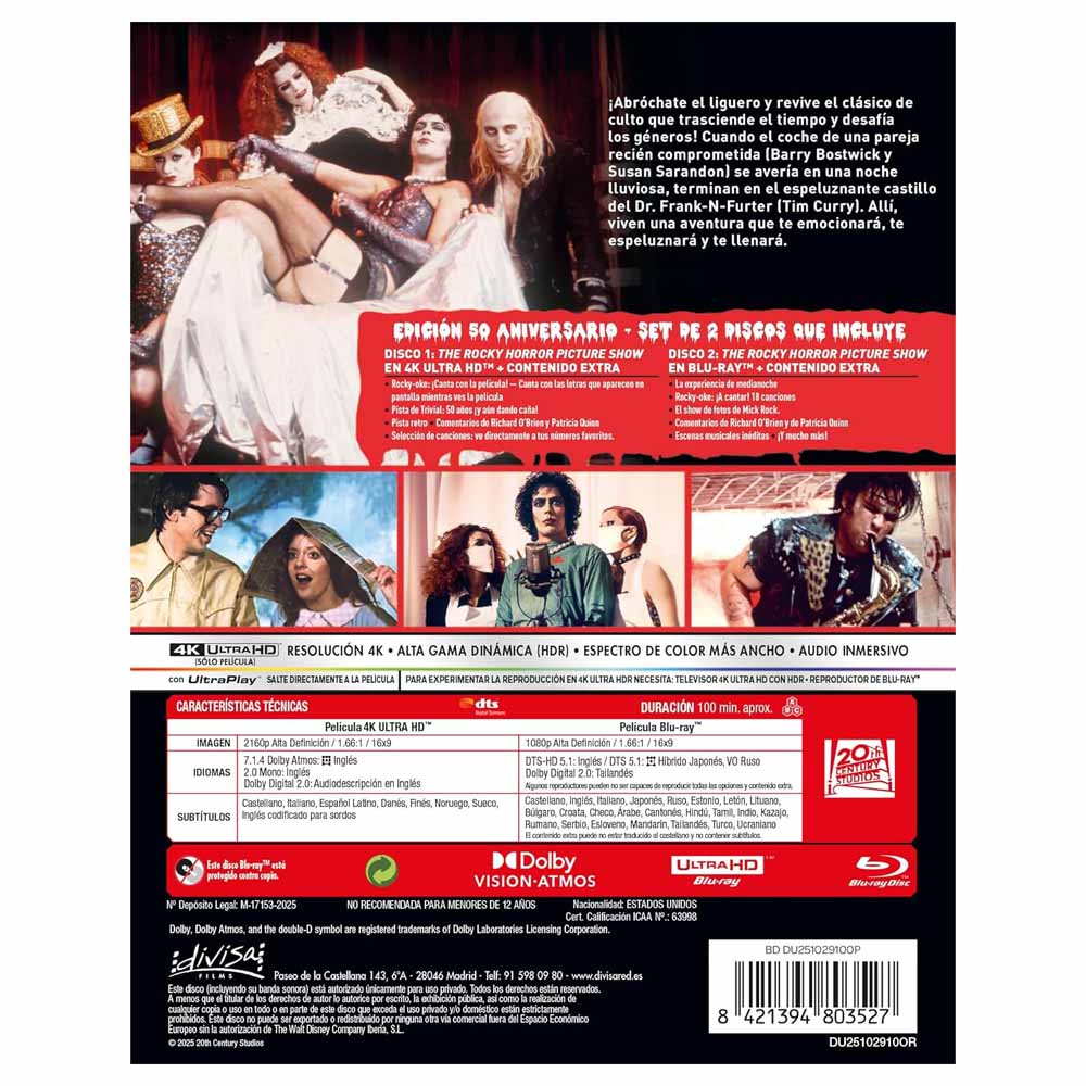 The Rocky Horror Picture Show - 4K UHD + Blu-Ray
