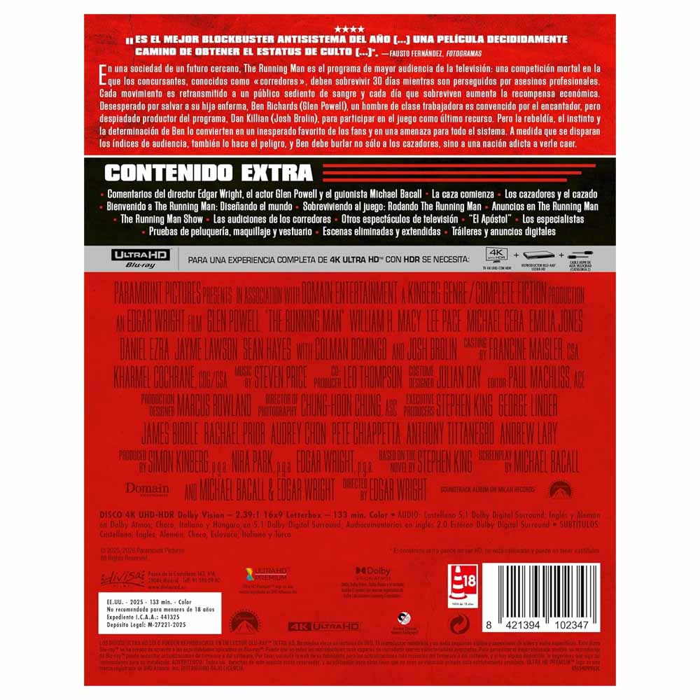 The Running Man - Edición Metálica 4K UHD