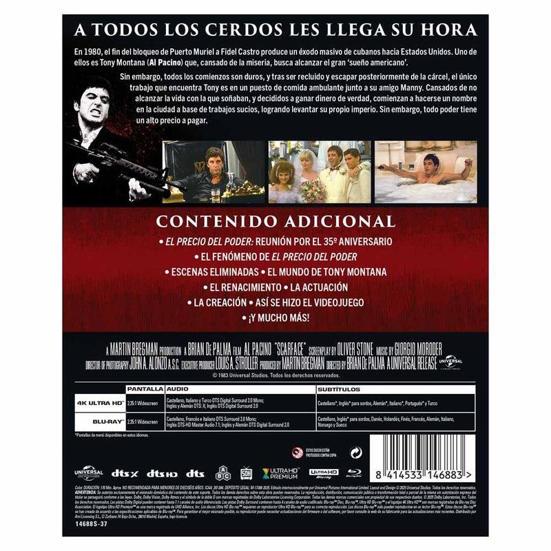 El Precio del Poder - Edición Metálica 4K UHD + Blu-Ray