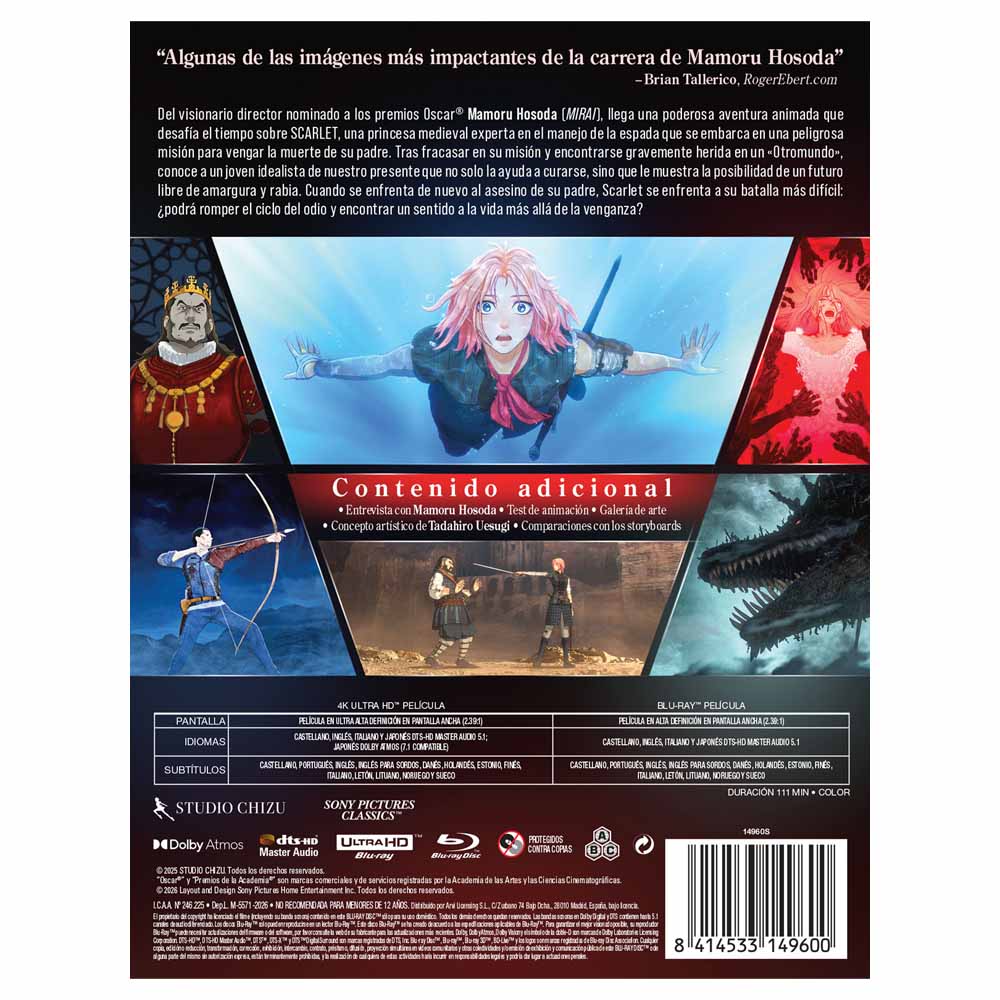 Scarlet - Edición Metálica 4K UHD + Blu-Ray