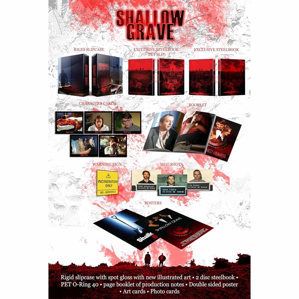 Shallow Grave (Collector's Edition + Steelbook) 4K UHD + Blu-Ray (UK Import)