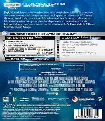 El Gran Showman 4K UHD + Blu-Ray