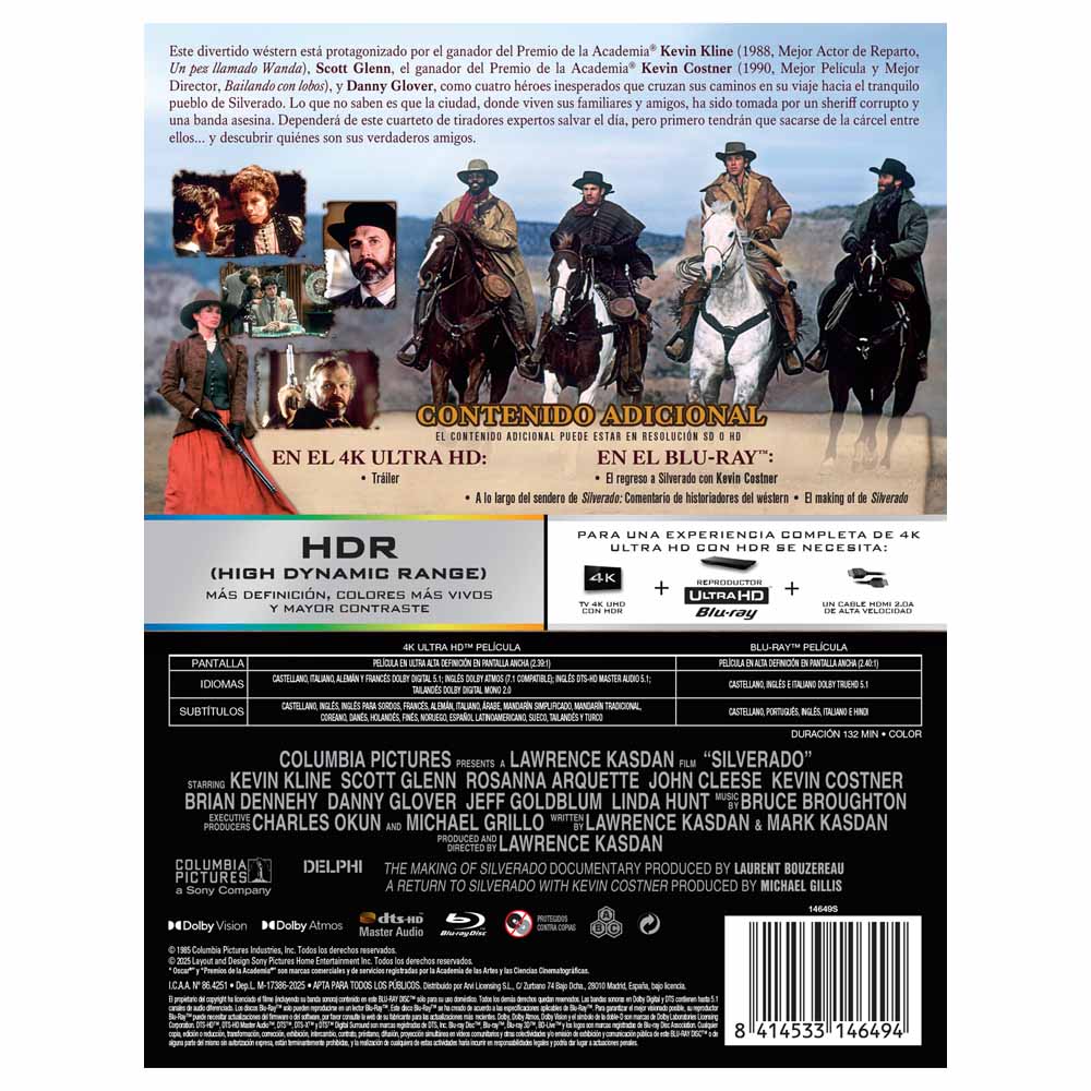 Silverado - Edición Metálica 4K UHD + Blu-Ray