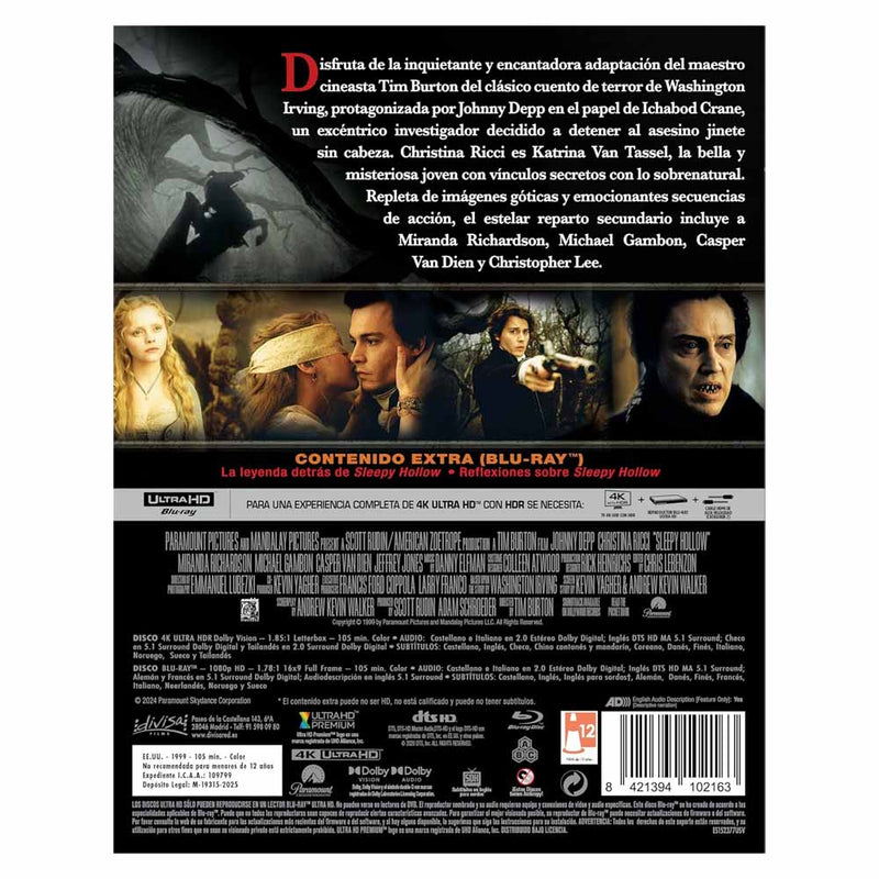 Sleepy Hollow - 4K UHD + Blu-Ray