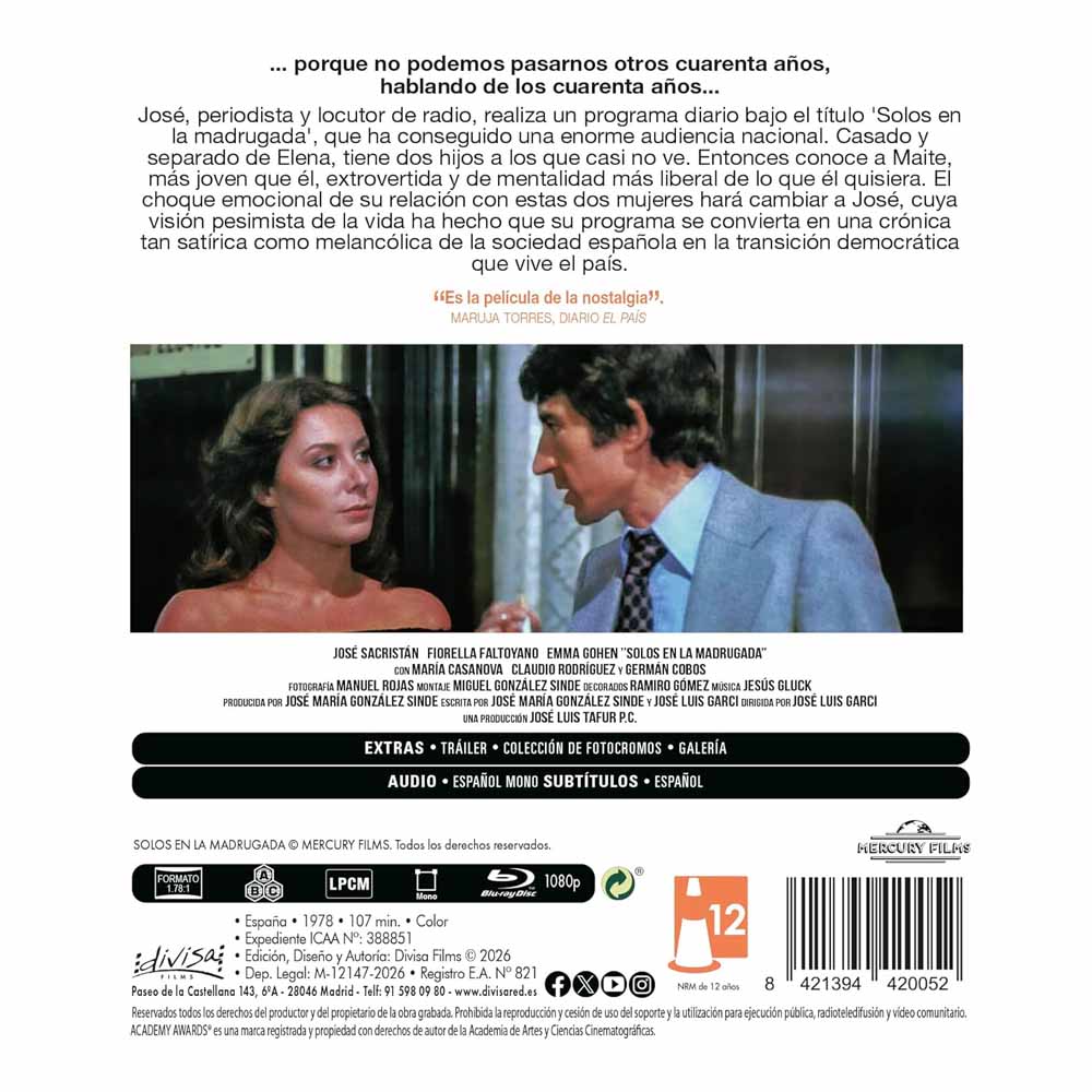 Solos en la Madrugada Blu-Ray