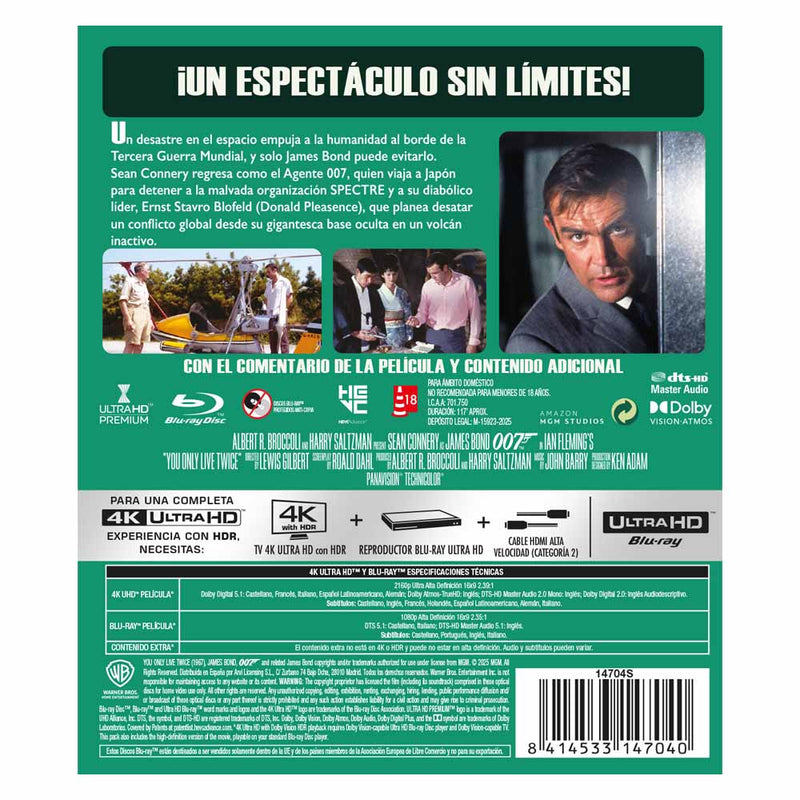 Sólo se Vive dos Veces 4K UHD + Blu-Ray