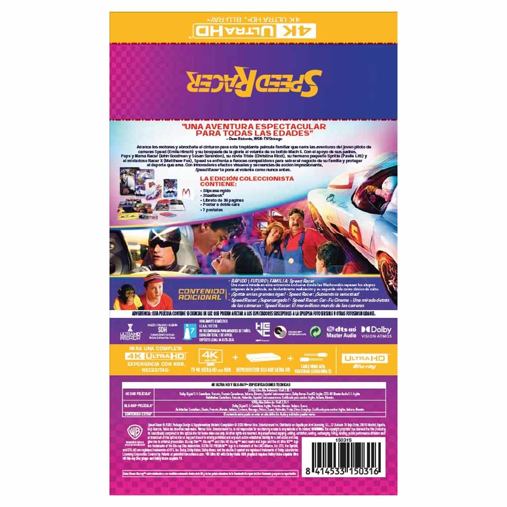 Speed Racer - Edición Coleccionista 4K UHD + Blu-Ray