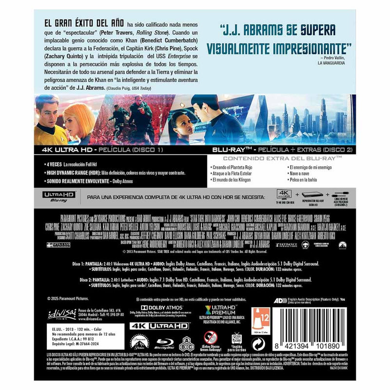 Star Trek: En la Oscuridad 4K UHD + Blu-Ray