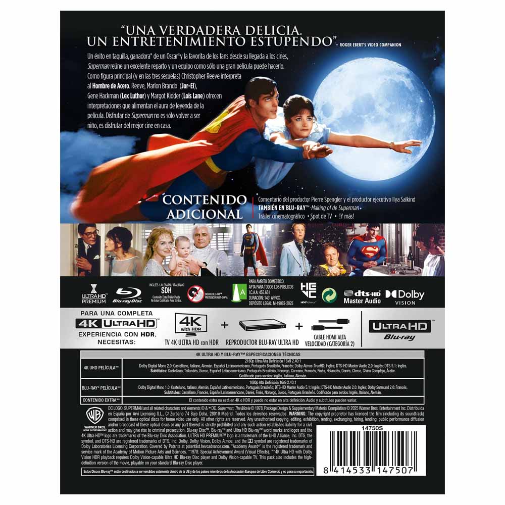 Superman - Edición Metálica 4K UHD + Blu-Ray