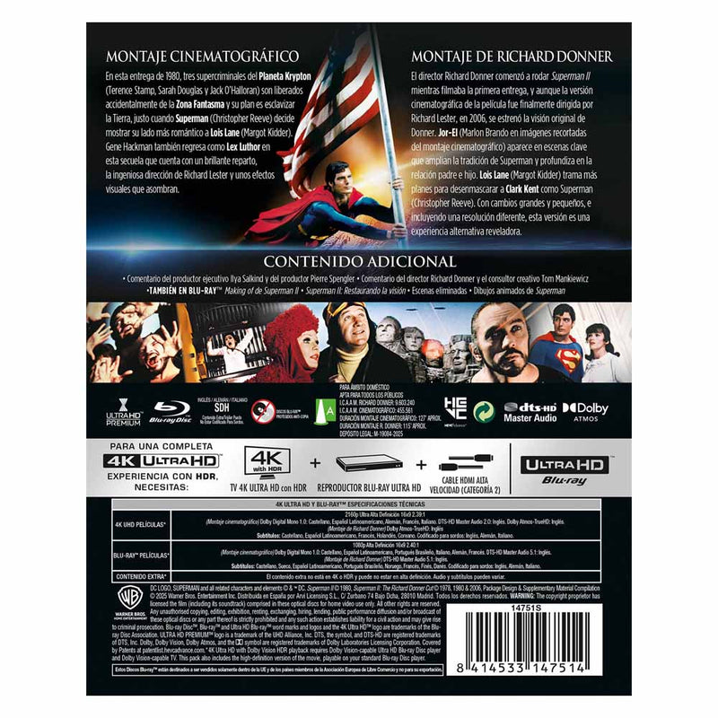 Superman II - Edición Metálica 4K UHD + Blu-Ray