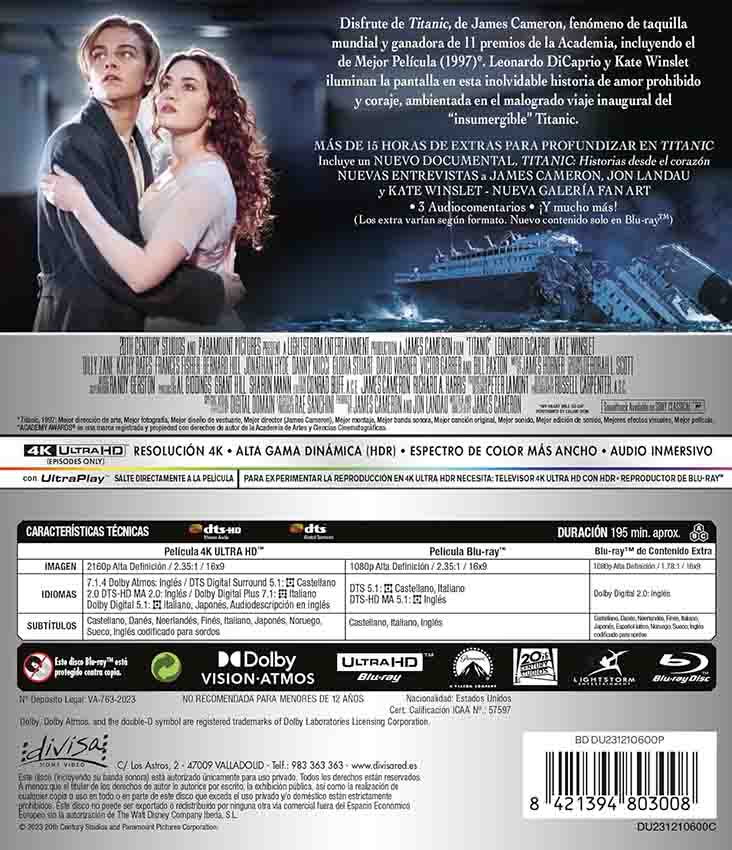 Titanic 4K UHD + Blu-Ray