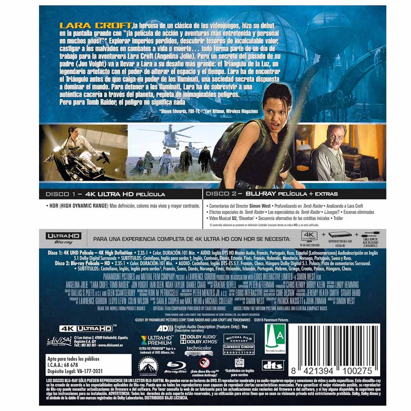 Tomb Raider 4K UHD + Blu-Ray