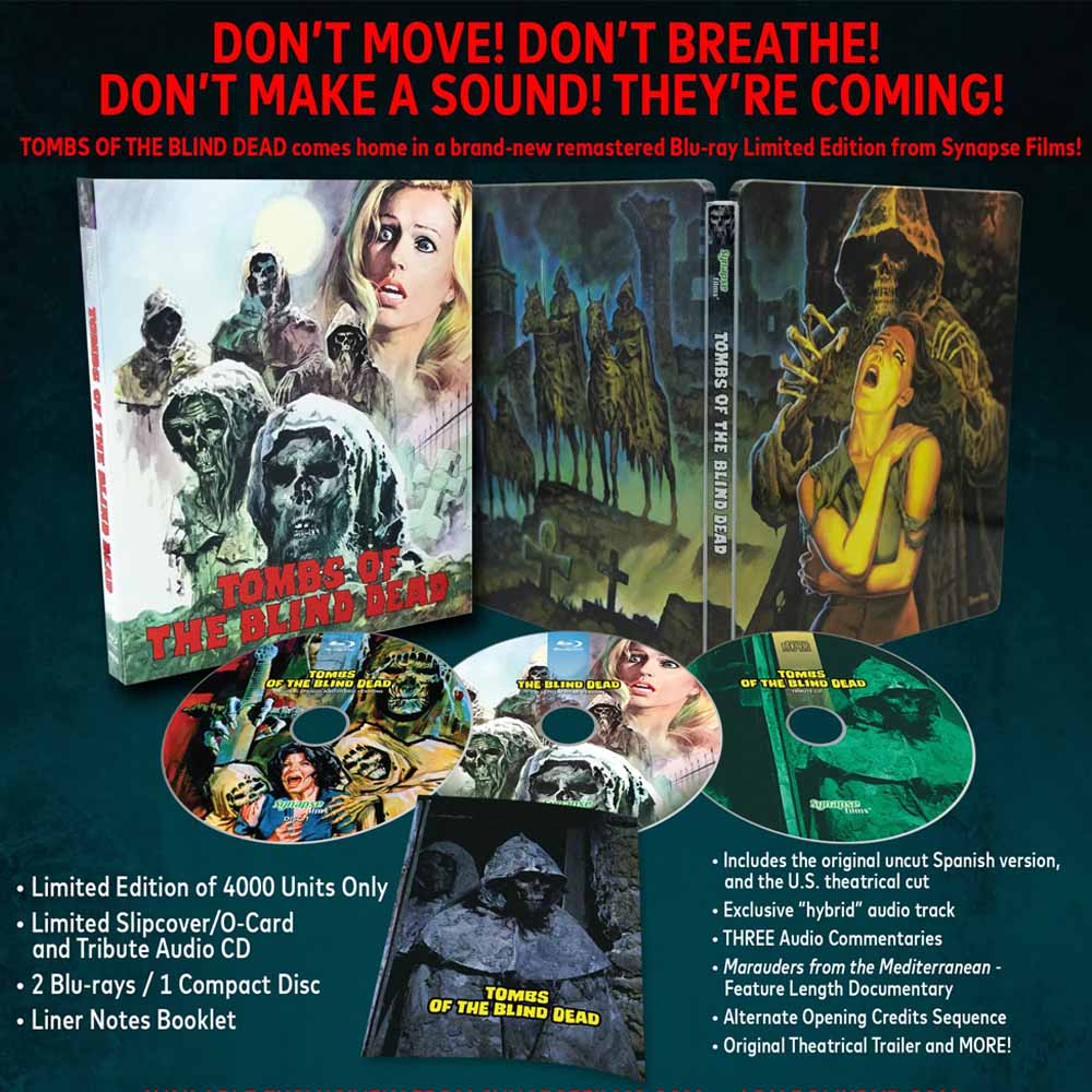 Tombs of the Blind Dead (Steelbook + Slipcover) Blu-Ray (US Import)