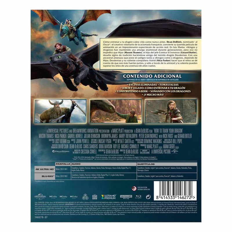 Cómo Etrenar a tu Dragón - Edición Metálica 4K UHD + Blu-Ray