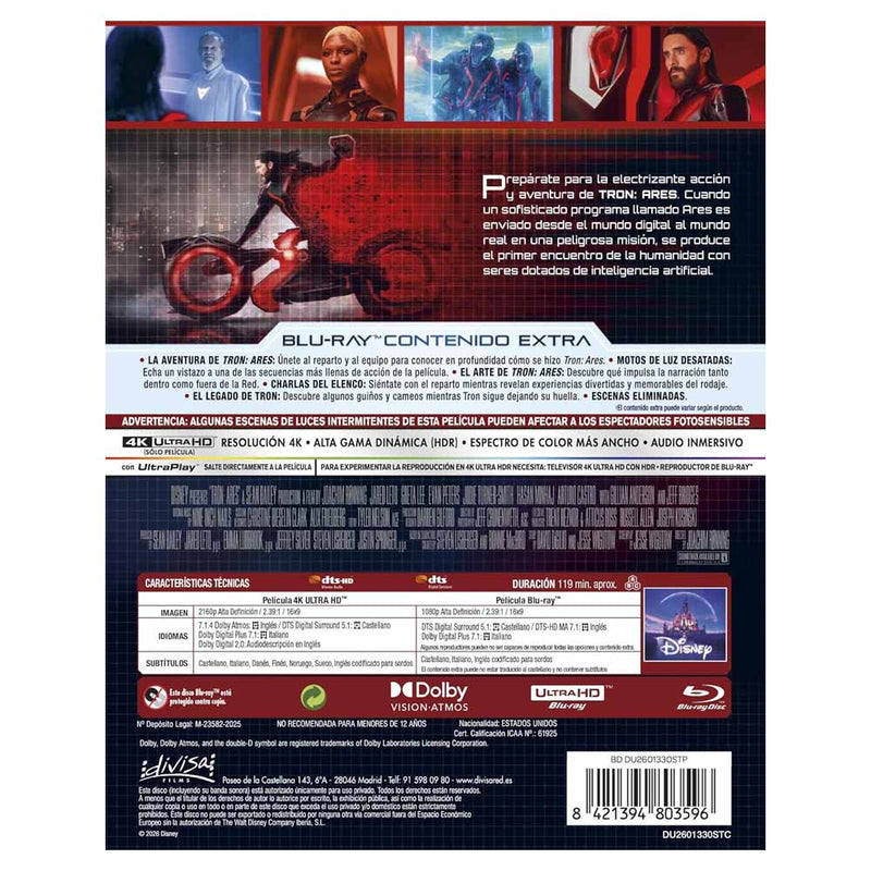 Tron: Ares - Edición Metálica 4K UHD + Blu-Ray