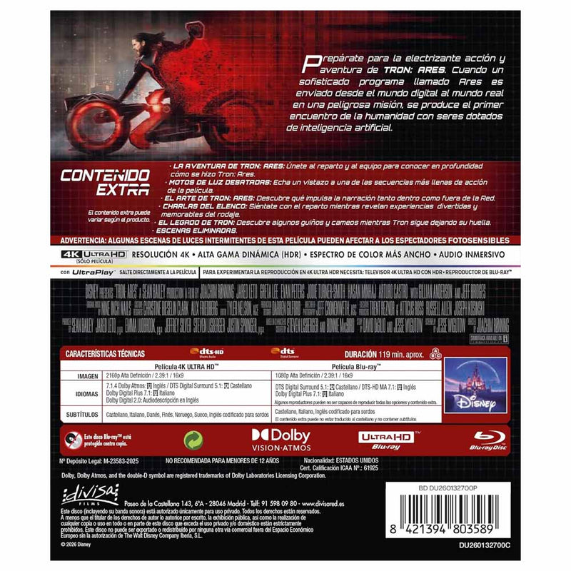 Tron: Ares 4K UHD + Blu-Ray