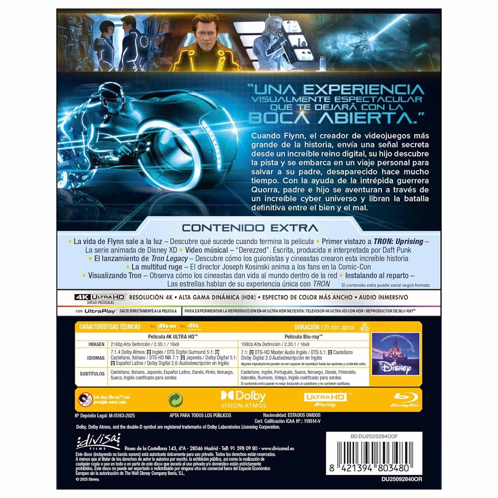 Tron Legacy 4K UHD + Blu-Ray
