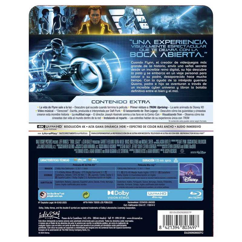 Tron Legacy - Edición Metálica 4K UHD + Blu-Ray