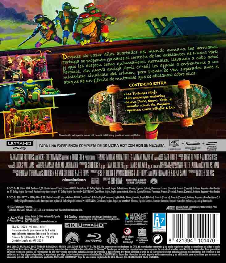 Ninja Turtles: Caos Mutante 4K UHD + Blu-Ray