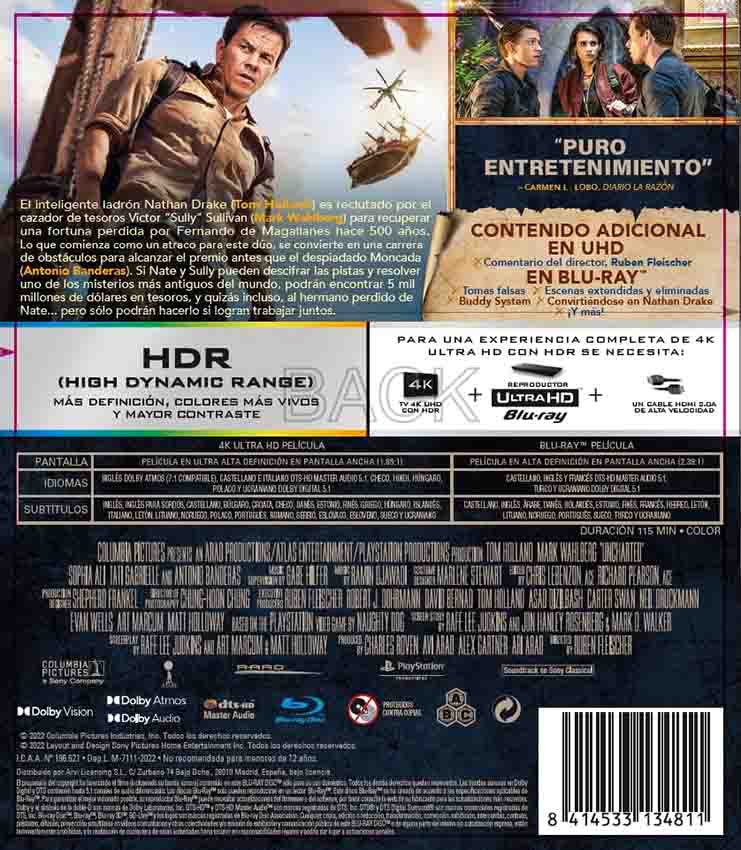 Uncharted 4K UHD + Blu-ray