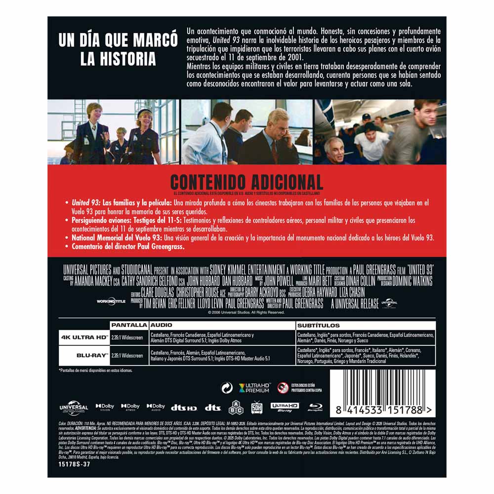 United 93 4K UHD + Blu-Ray