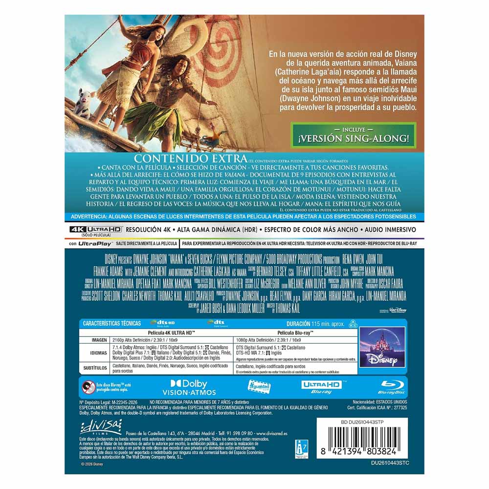 Vaiana - Edición Metálica 4K UHD + Blu-Ray