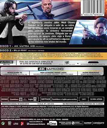 John Wick : Pacto de Sangre 4K UHD + Blu-Ray