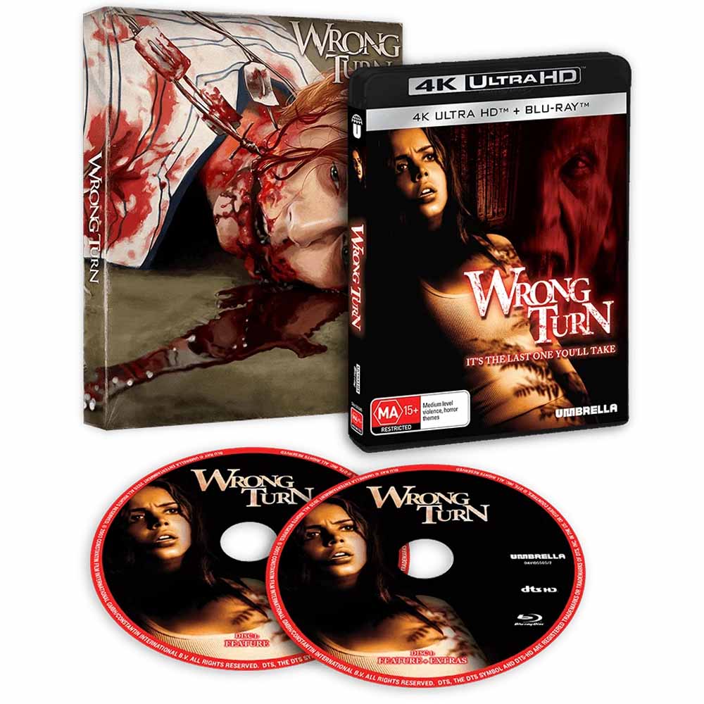 Wrong Turn (+ Slipcover) 4K UHD + Blu-Ray (Australia Import) Umbrella