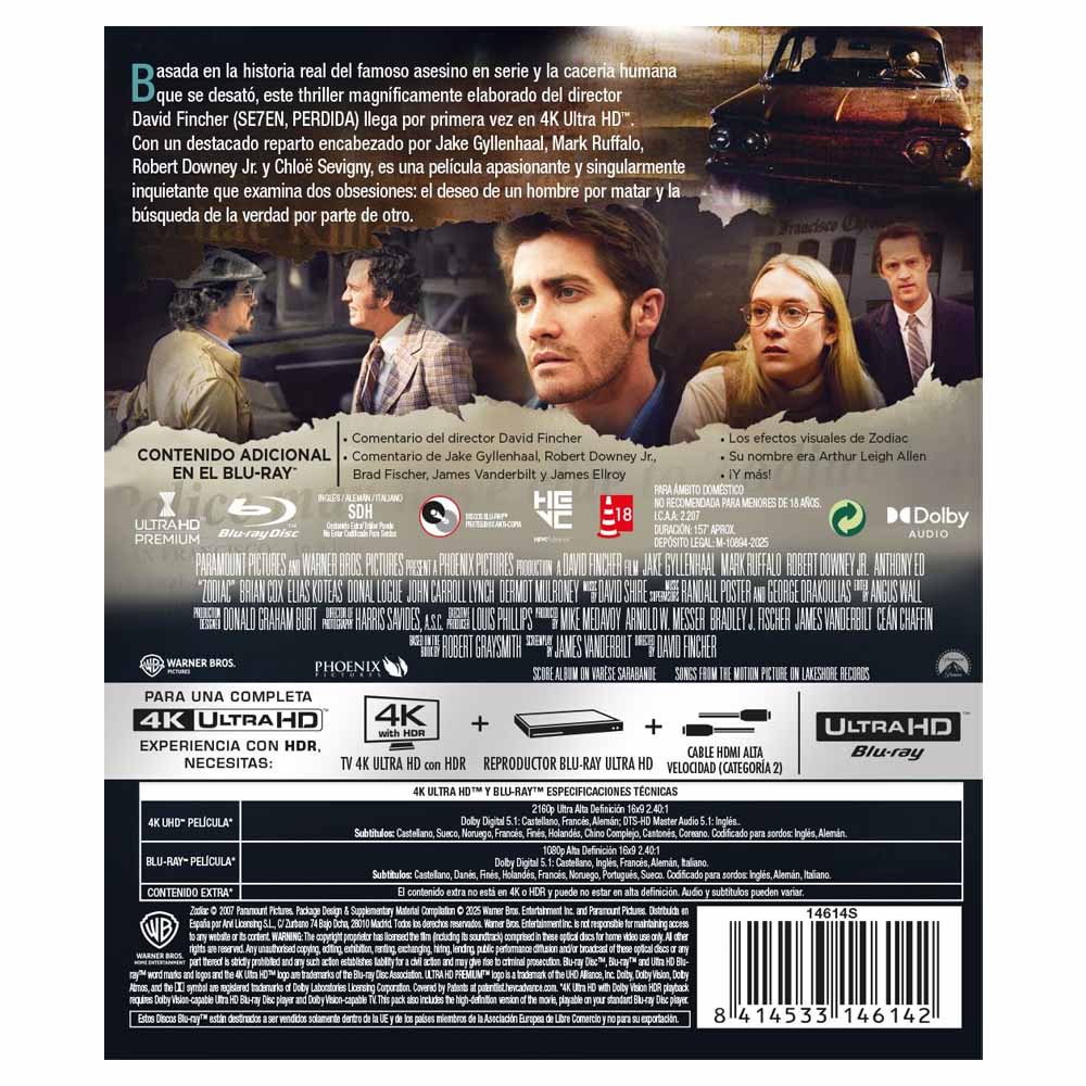 Zodiac - 4K UHD + Blu-Ray