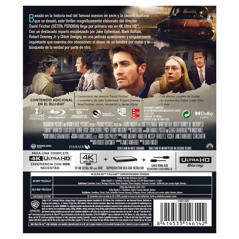 Zodiac - 4K UHD + Blu-Ray