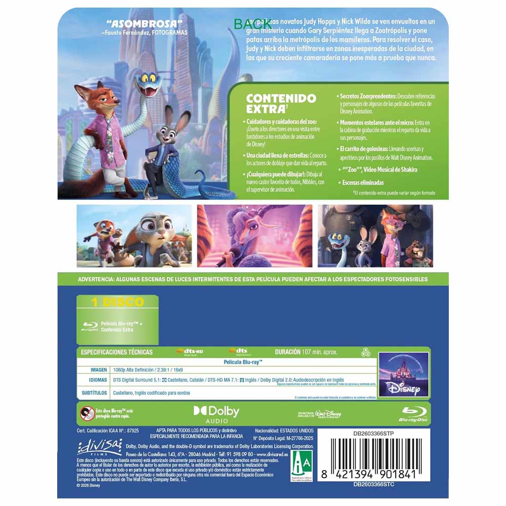 Zootrópolis 2 - Edición Metálica Blu-Ray