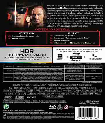 La Mascara Del Zorro 4K UHD + Blu-Ray