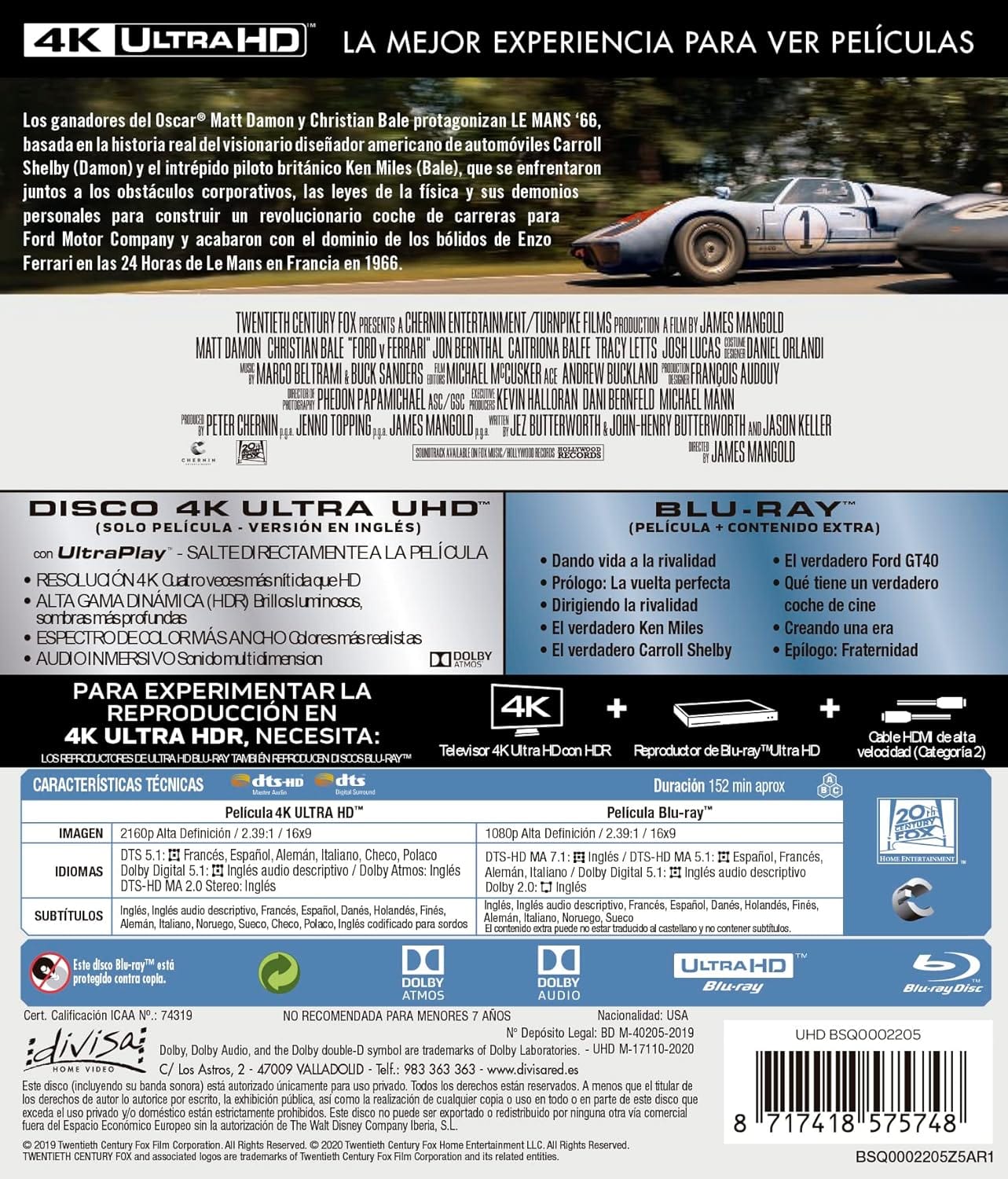 Le Mans´66 4K UHD + Blu-Ray - Universe of Entertainment