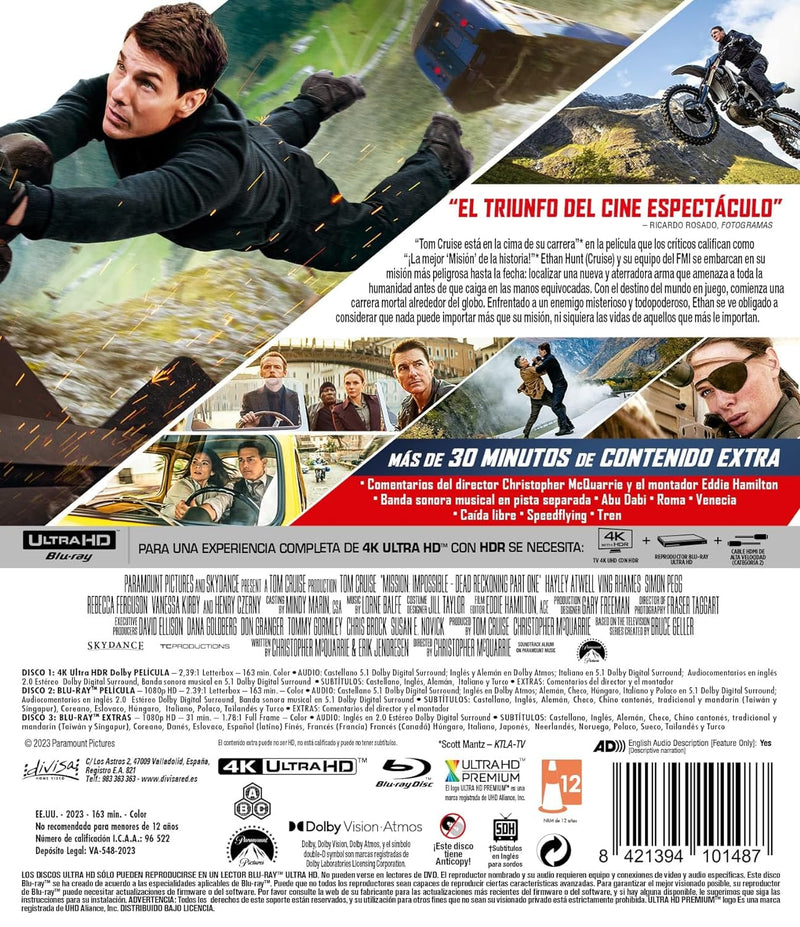 Mision Imposible 7: Sentencia Mortal Parte Uno 4K UHD + Blu-Ray - Universe of Entertainment