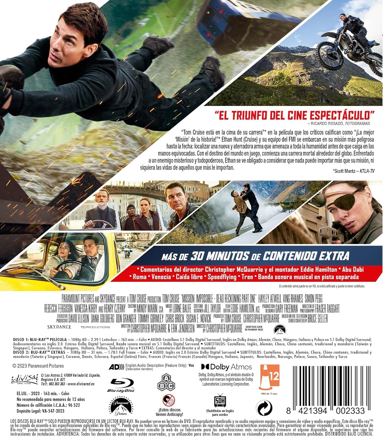 Mision Imposible 7: Sentencia Mortal Parte Uno Blu-Ray - Universe of Entertainment